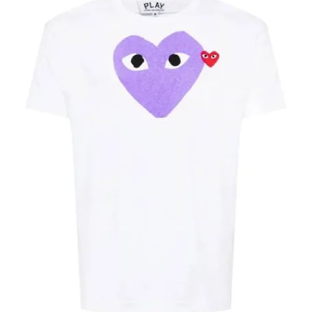 purple comme des garcons shirt